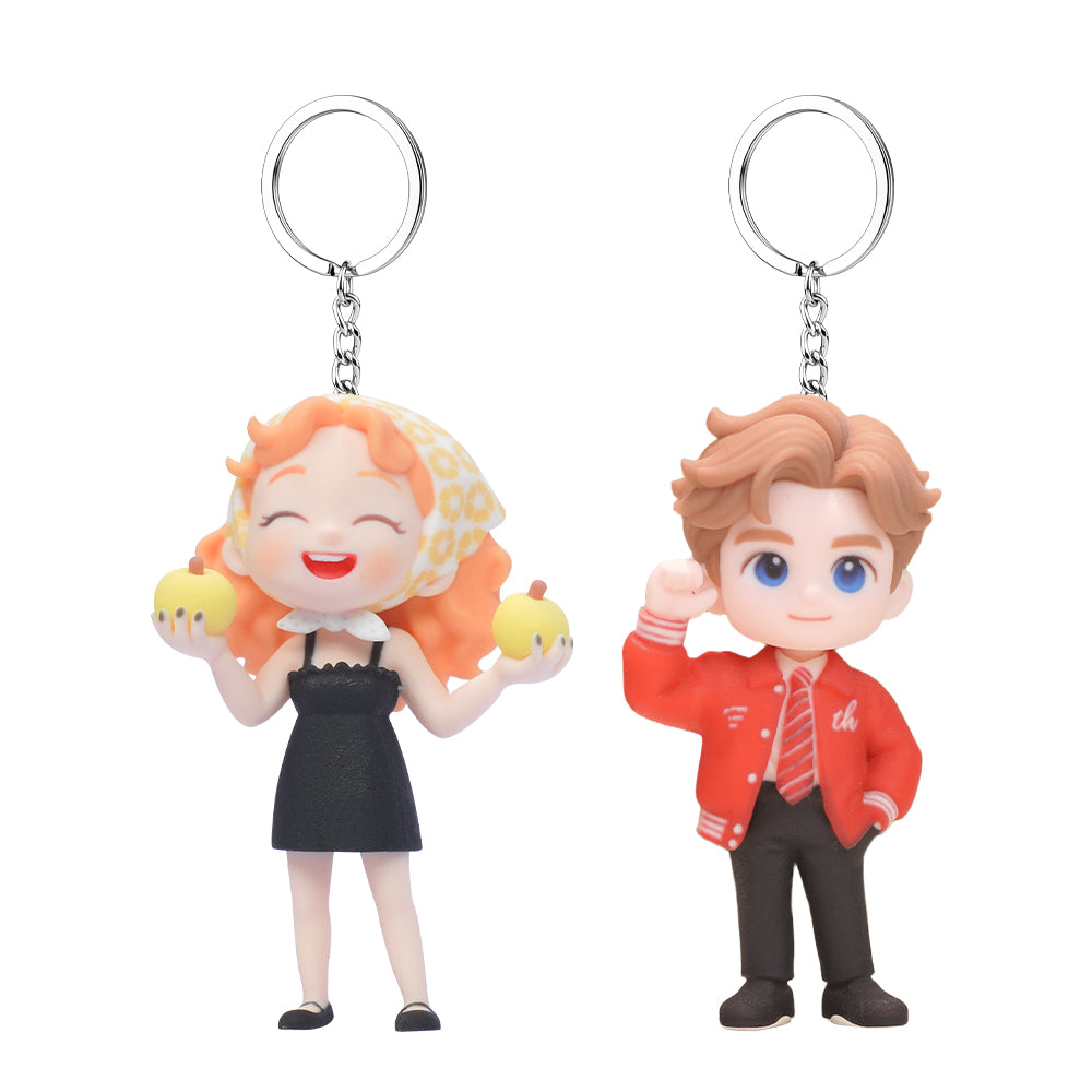 Custom 3D Figure Keychain from Photo couple gift example