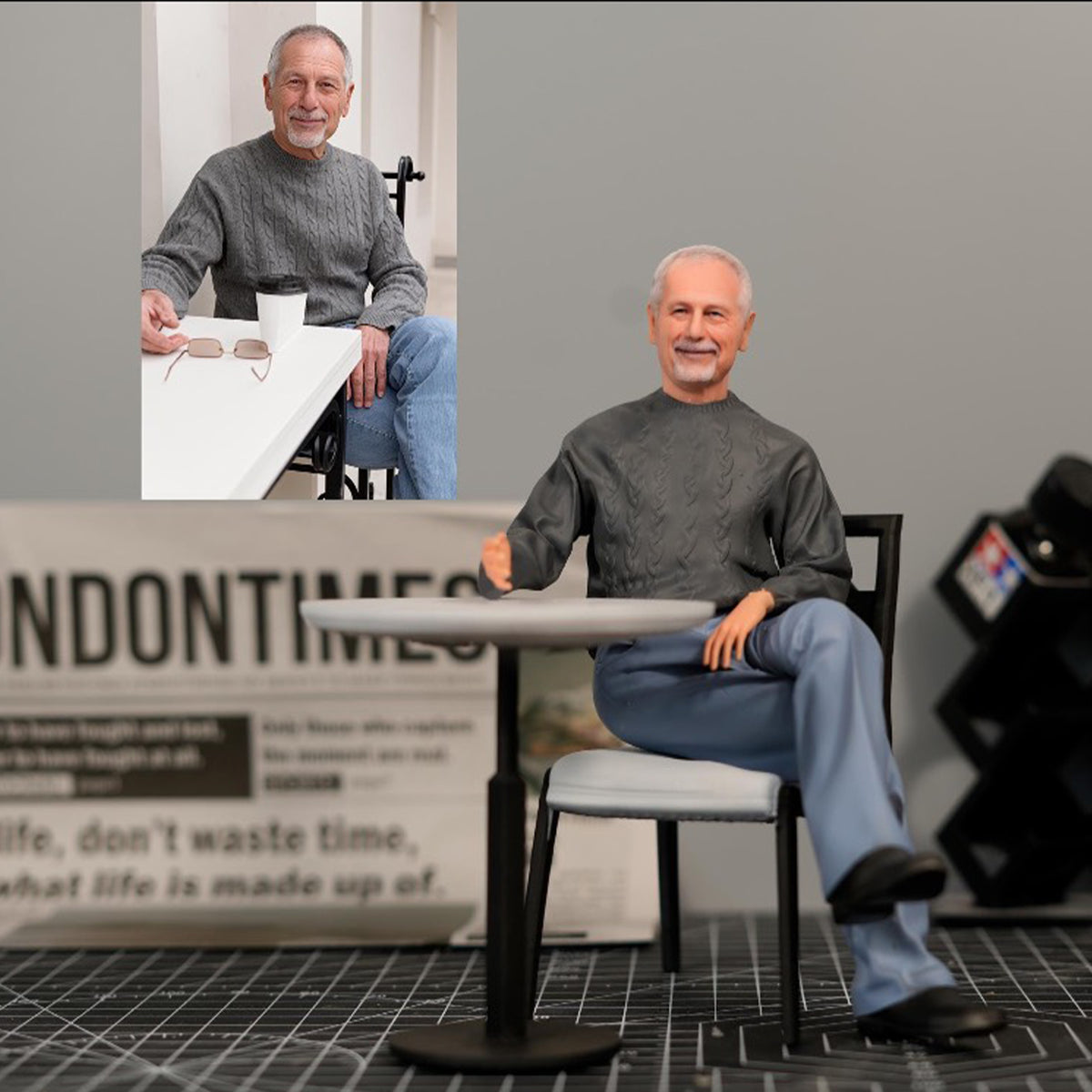 Custom 3D Selfie Figurine from Photo gift presentation