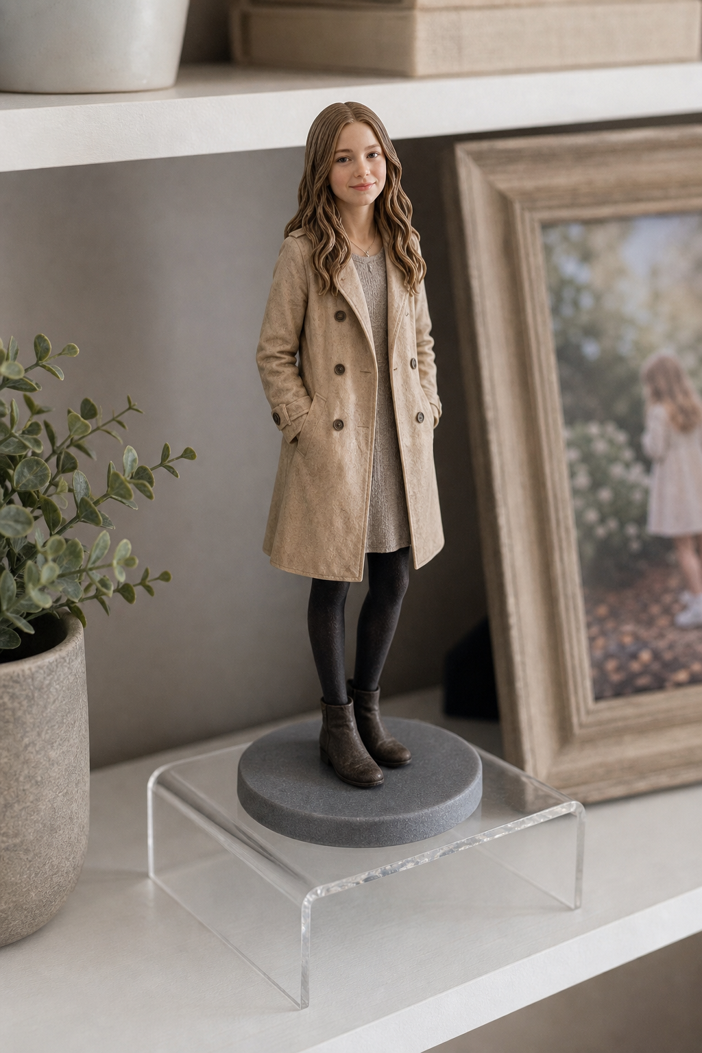 Custom child figurine from photo final display angle