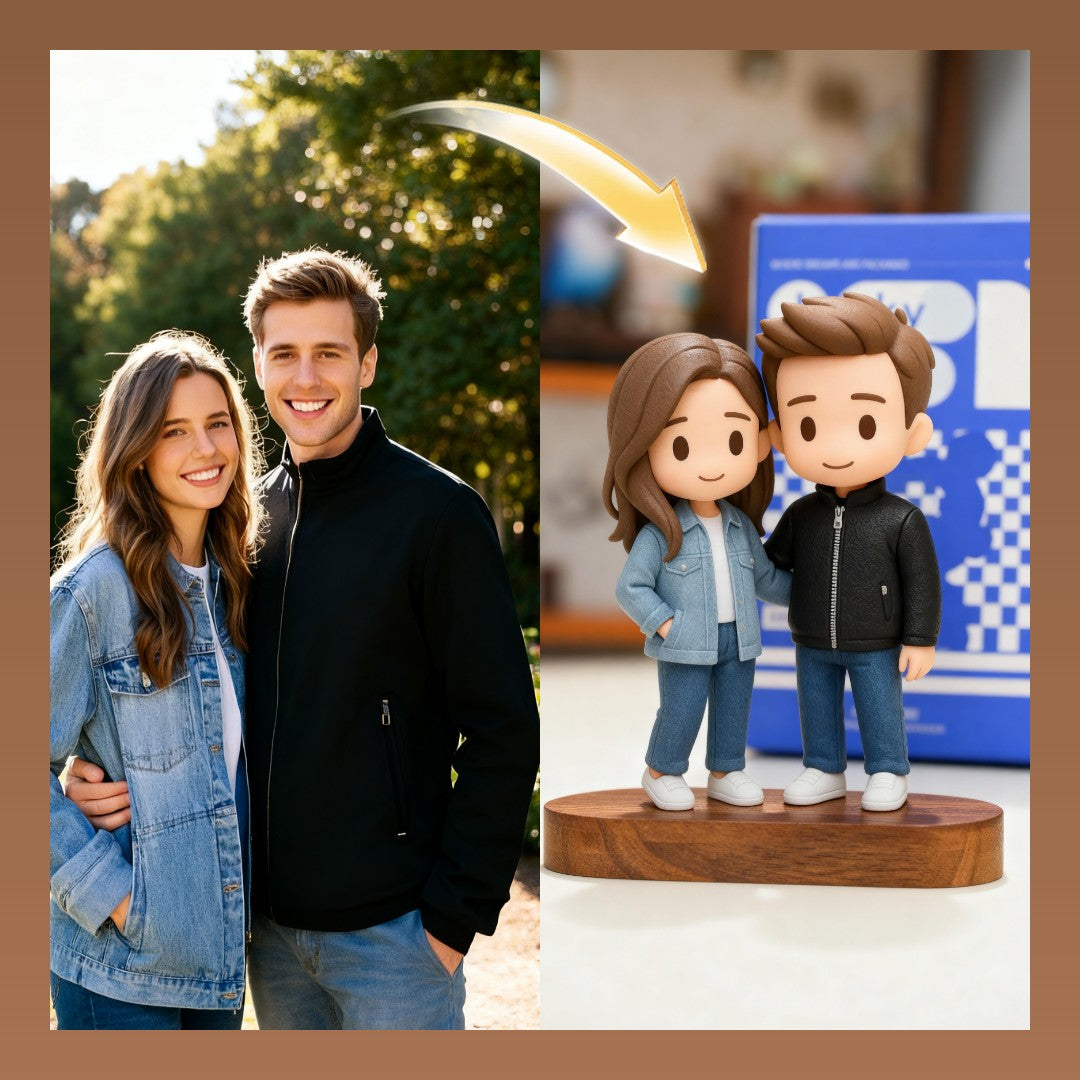 Custom 3D Couple Figurine from Photo anniversary gift example