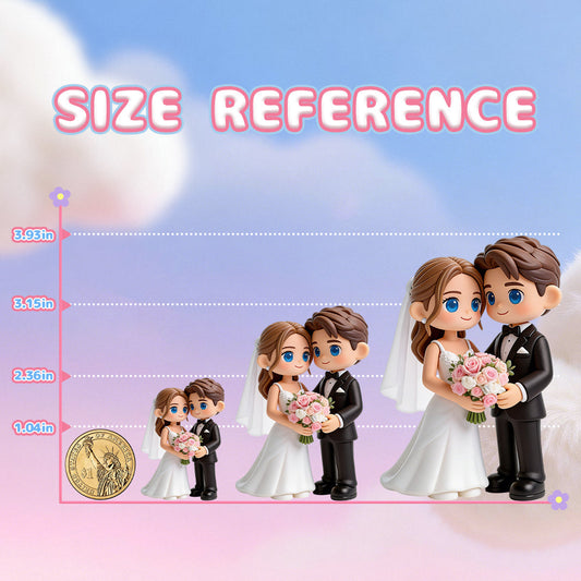 Custom 3D Couple Figurine from Photo side view