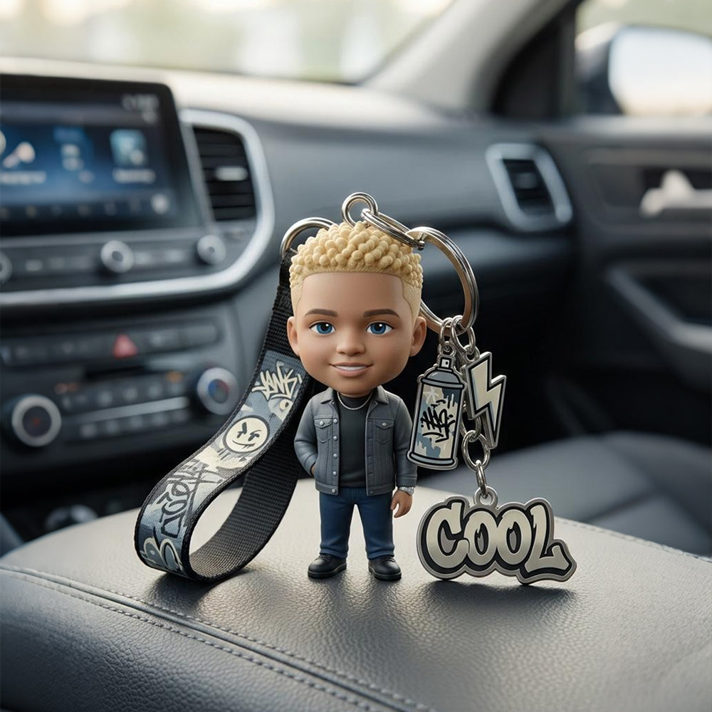 Custom 3D Figure Keychain from Photo packaging detail