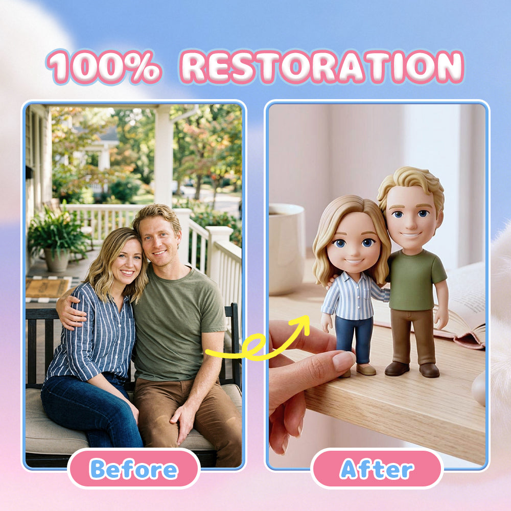 Playful couple action figure display