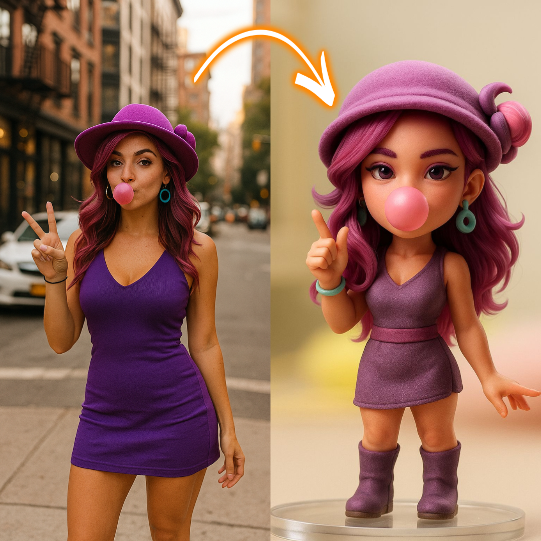 Realistic Custom 3D Figurine from Photo hand-finished detail – AI-generated concept rendering
