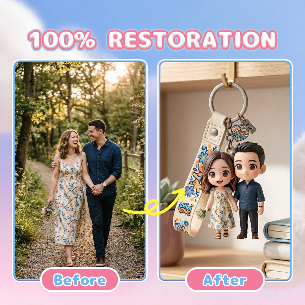 Personalized family keychain keepsake