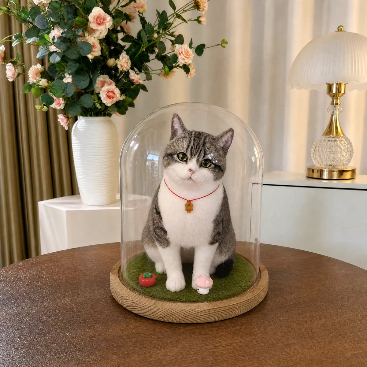 Custom needle felted wool pet figurine, full body replica from photo