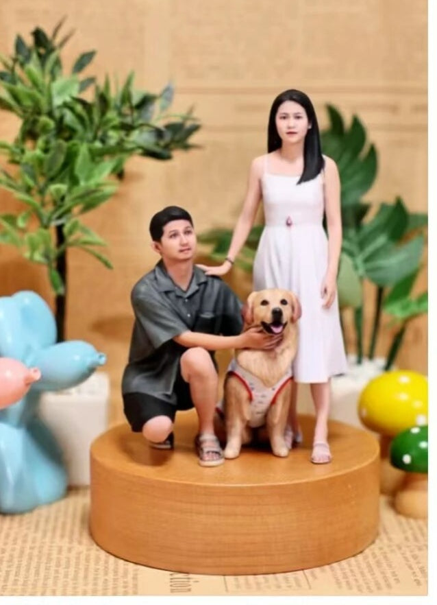 Personalized memorial keepsake figurine from a photo