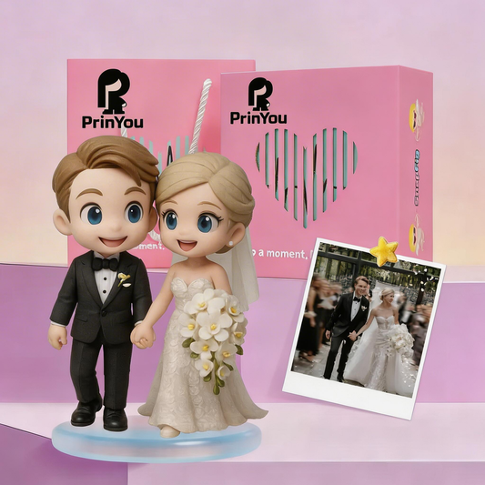Custom 3D Couple Figurine - Wedding Cake Topper & Anniversary Gift personalized photo gift