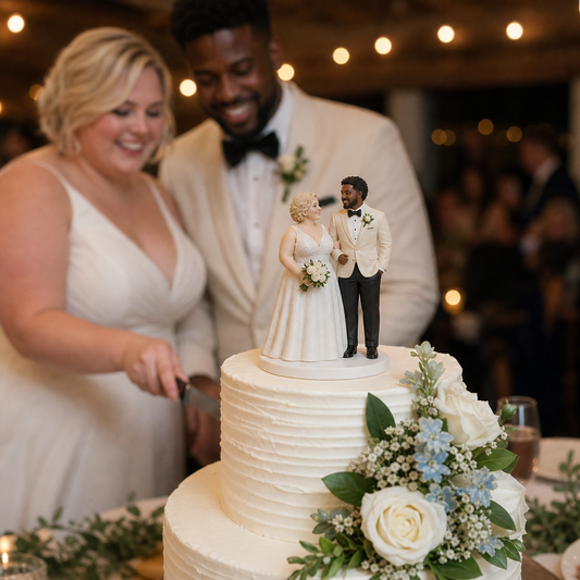 Personalized Wedding Cake Topper Figurine from Photo milestone gift example
