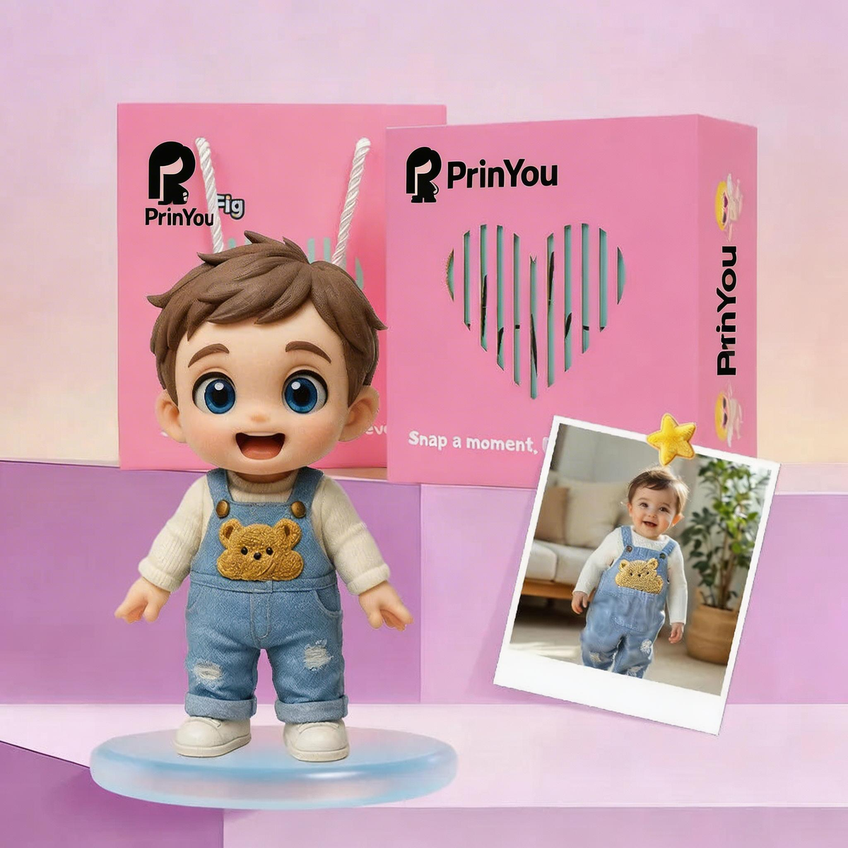 Personalized Father's Day Gifts - Custom Kids 3D Figurine from Photo | Parent-Child Milestone Keepsake