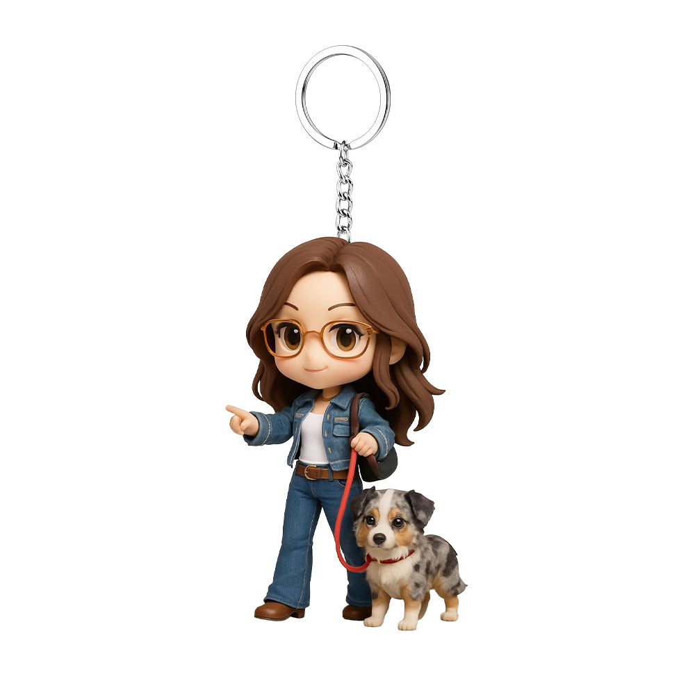 Family photo mini figure keychain – AI-generated concept rendering