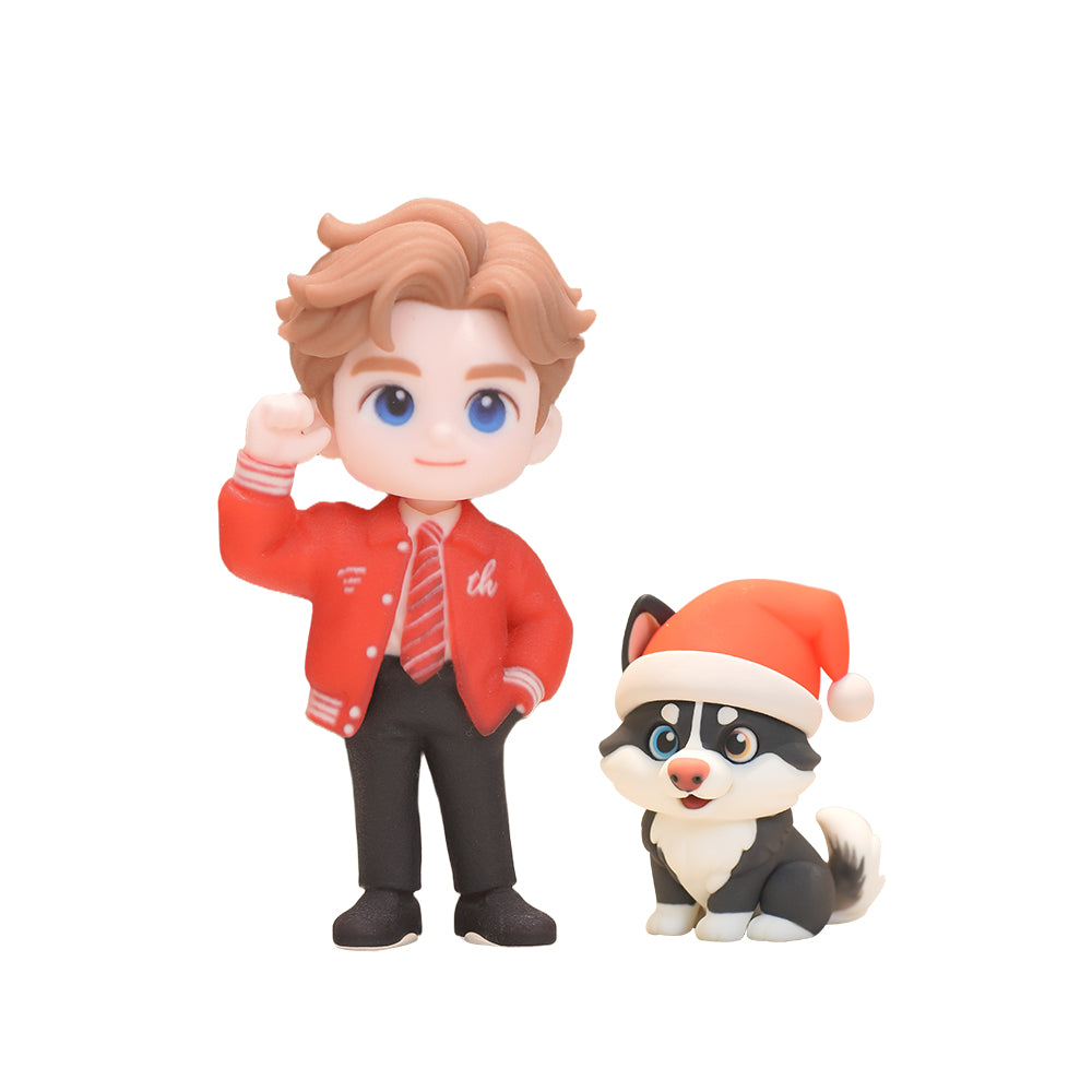Custom 3D Figurine with Engraved Wood Base couple gift example – AI-generated concept rendering