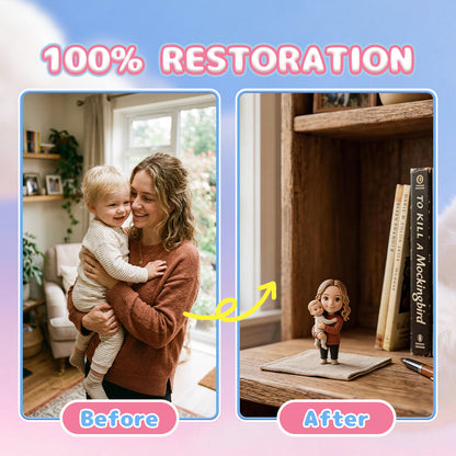 Custom Mother's Day 3D figurine gift box from photo