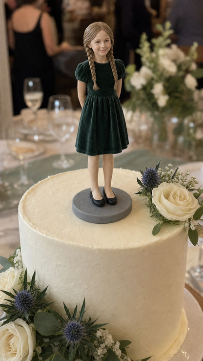 Custom child figurine order example from a real photo – AI-generated concept rendering