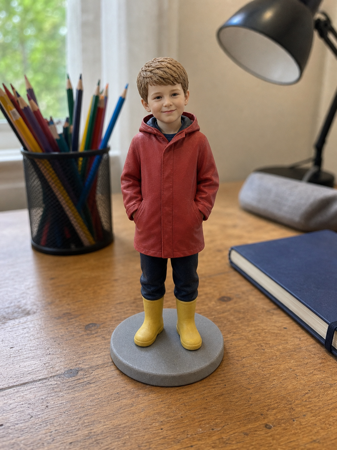 Child keepsake figurine with premium hand-painted finish – AI-generated concept rendering