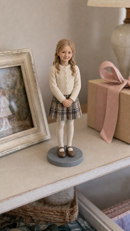 Personalized child figurine as a milestone gift example – AI-generated concept rendering