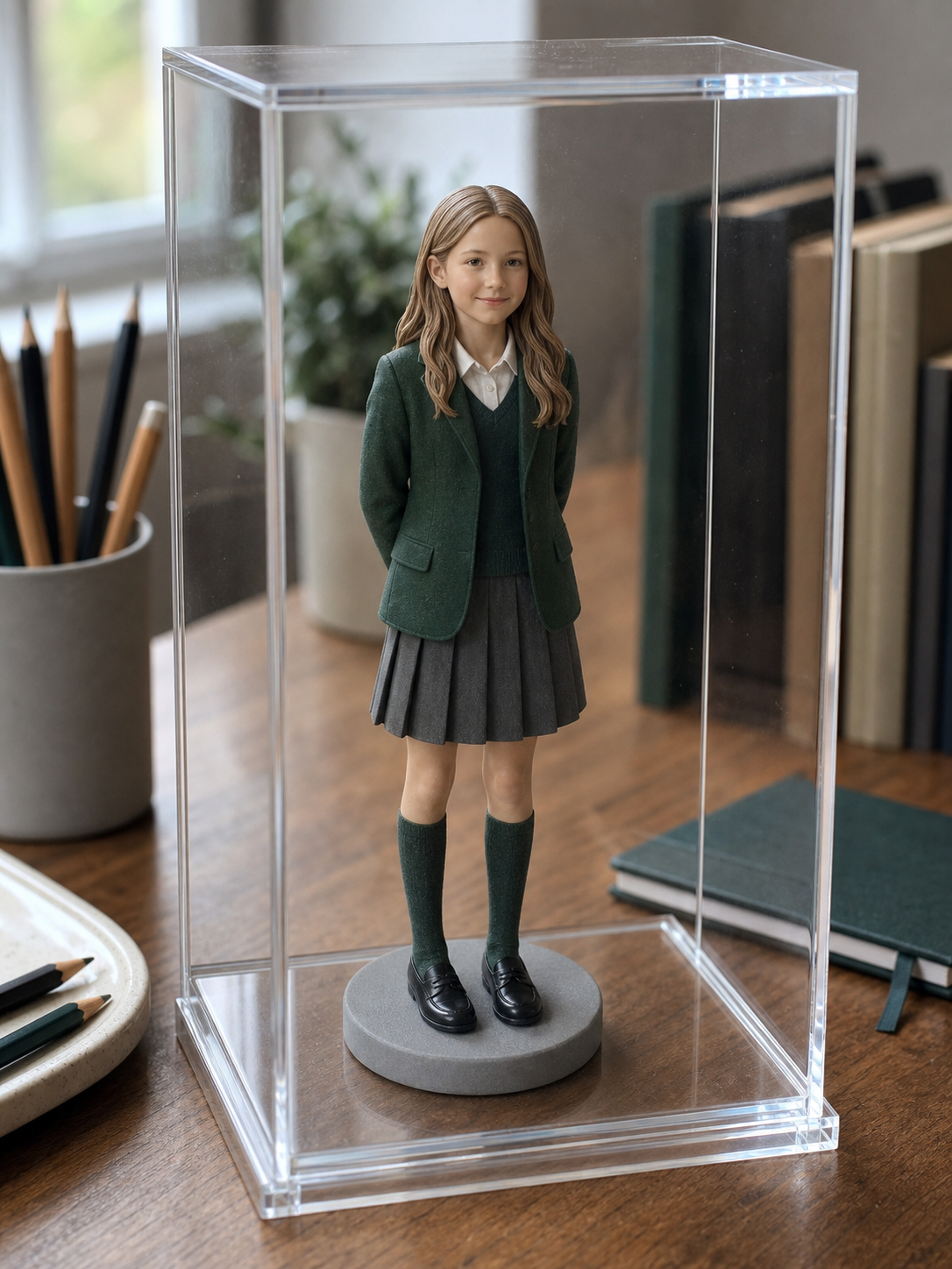Child figurine close detail with finished product texture
