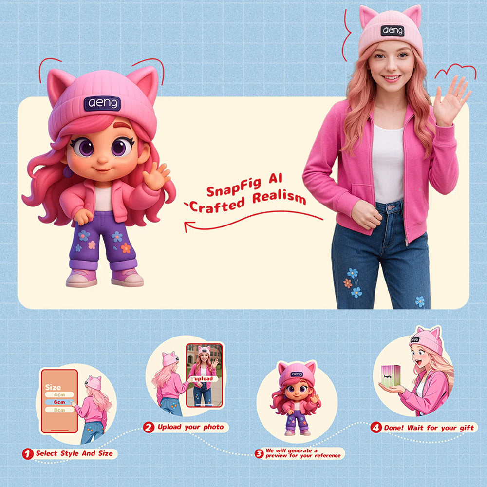 Small custom 3D figurine from photo customer example eight