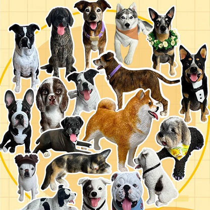 Close-up detail of a personalized 3D pet figurine