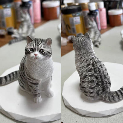 Custom pet figurine displayed as a keepsake gift