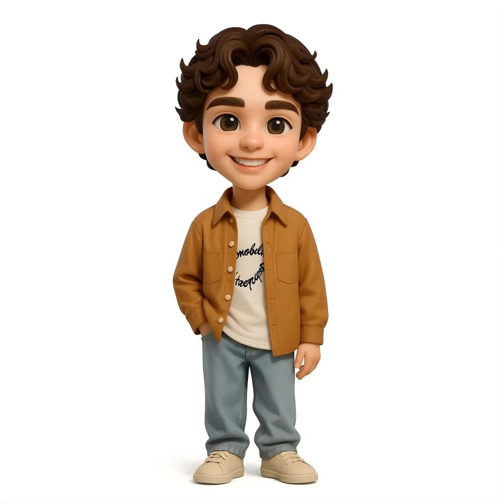 Custom 3D Action Figure with Display Case custom order example – AI-generated concept rendering