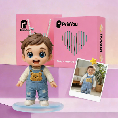 Custom Kids 3D Figurine from Photo front view – AI-generated concept rendering