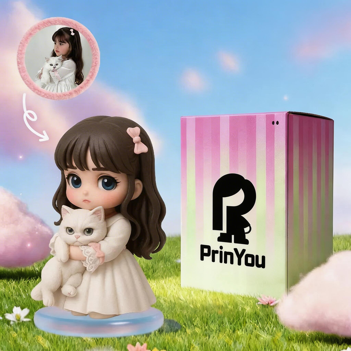 Personalized Mini-Me 3D Figurine for Boys pose view – AI-generated concept rendering