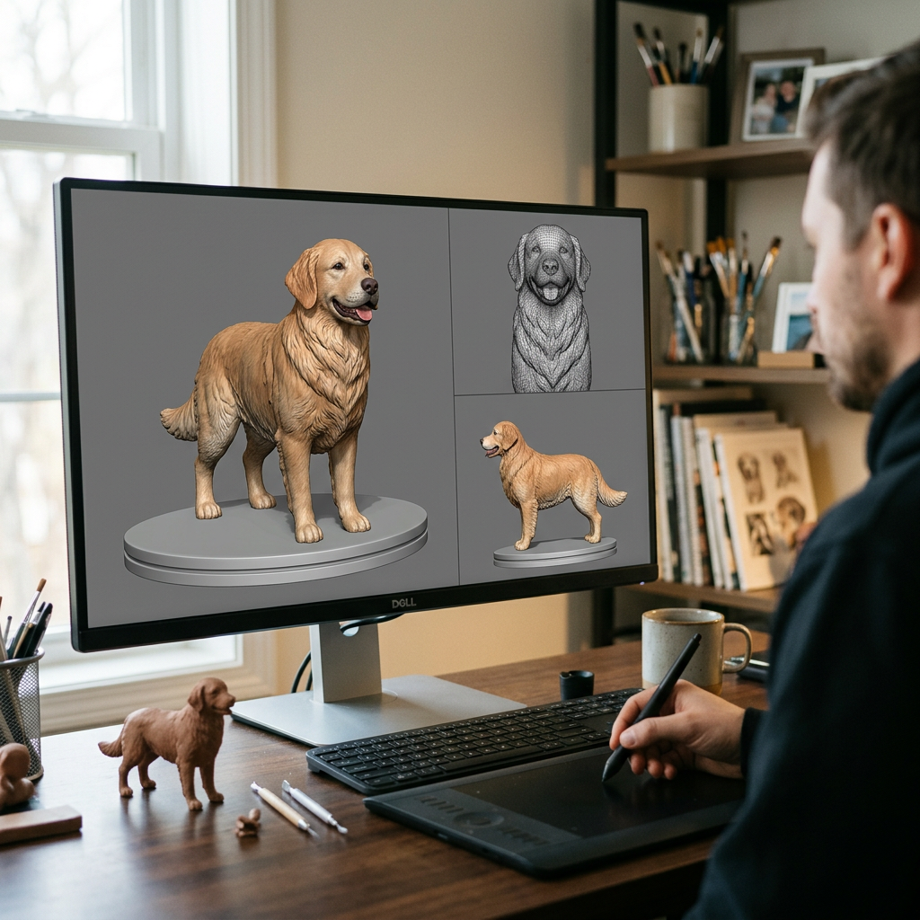 PrinYou pet 3d model preview