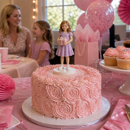 Personalized birthday cake figure as a custom gift example – AI-generated concept rendering