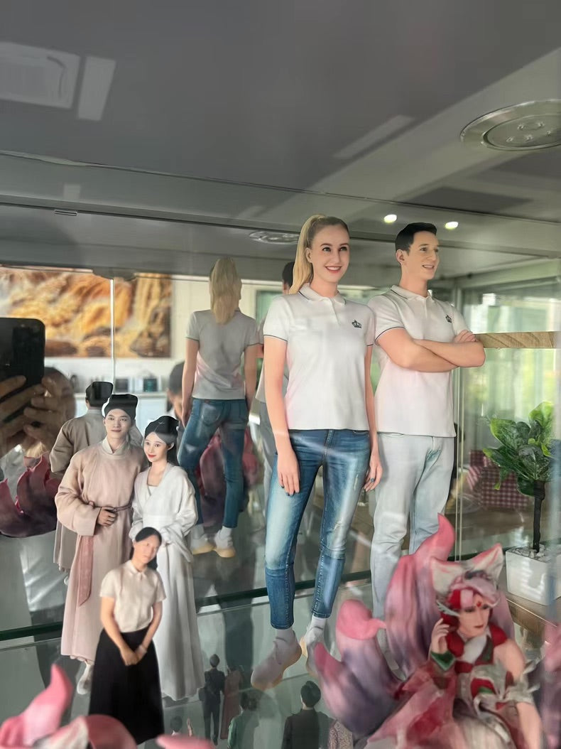 Custom family figurine scene based on a group photo