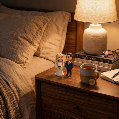 Custom 3D Couple Figurine from Photo personalized gift example – AI-generated concept rendering