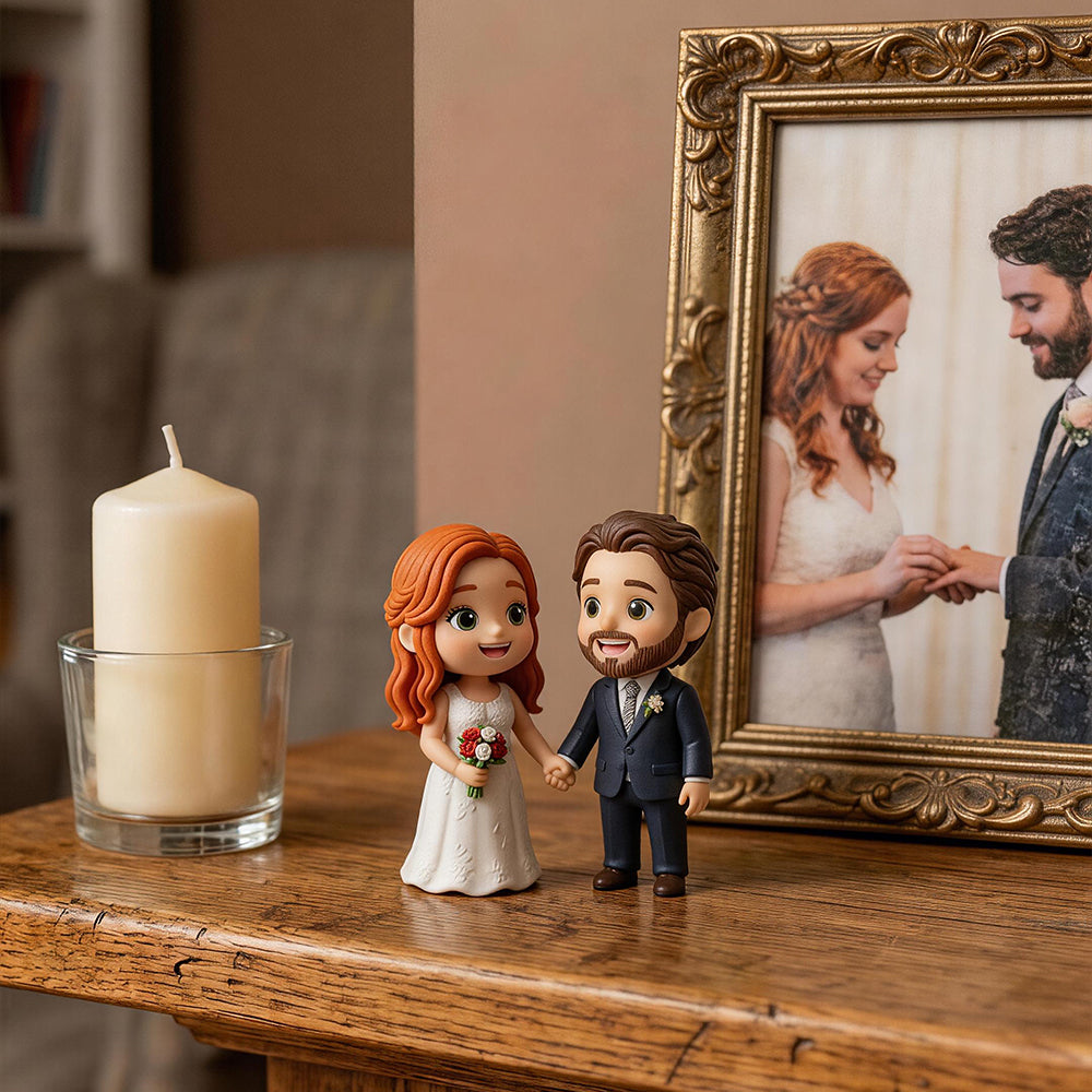 Custom 3D Couple Figurine from Photo couple gift example – AI-generated concept rendering