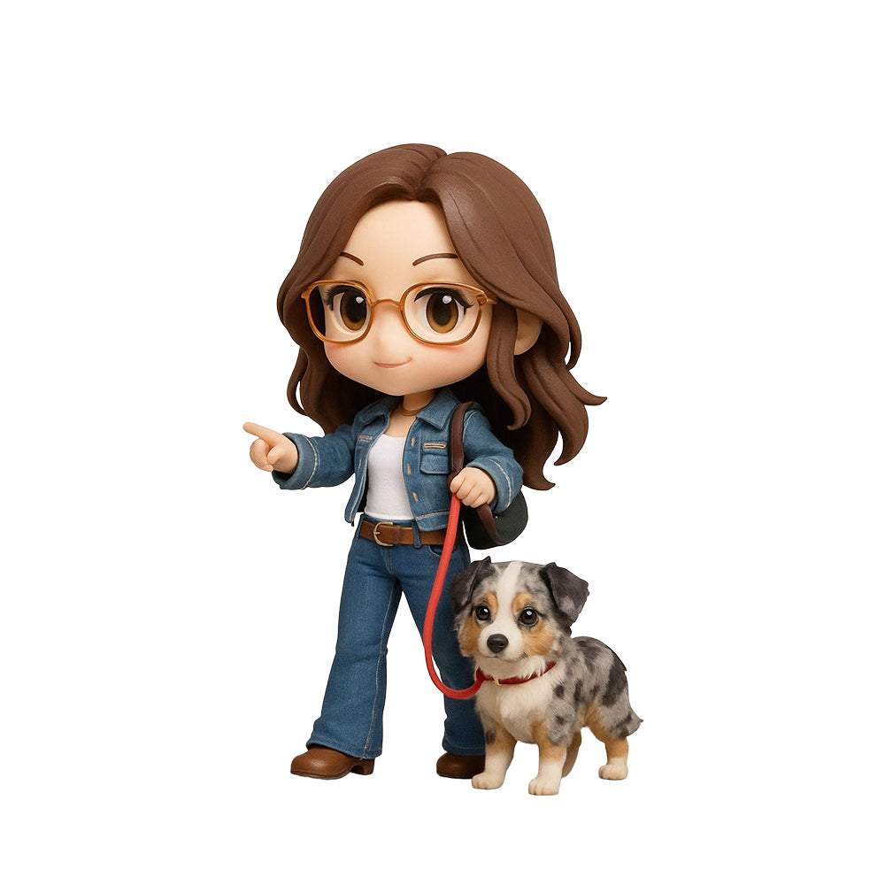 Custom 3D figure from photo as a gift-ready keepsake – AI-generated concept rendering