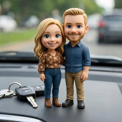 Custom couple action figures from photo – AI-generated concept rendering