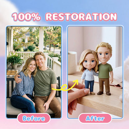 Playful couple action figure display