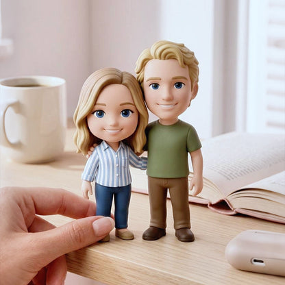 Engagement custom couple figure gift – AI-generated concept rendering