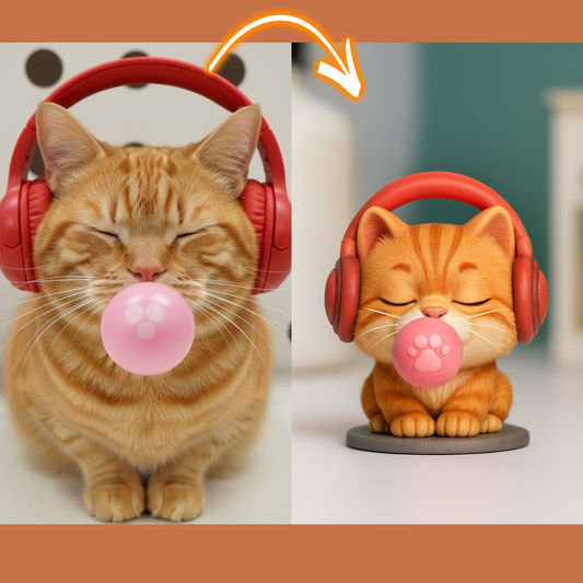 Realistic Custom Pet Sculpture - Hand-Painted Resin Doll from Photo