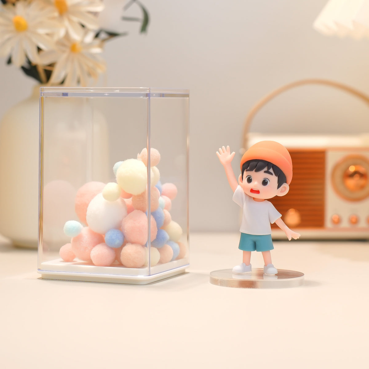 Custom Kids 3D Figurine from Photo size and display view