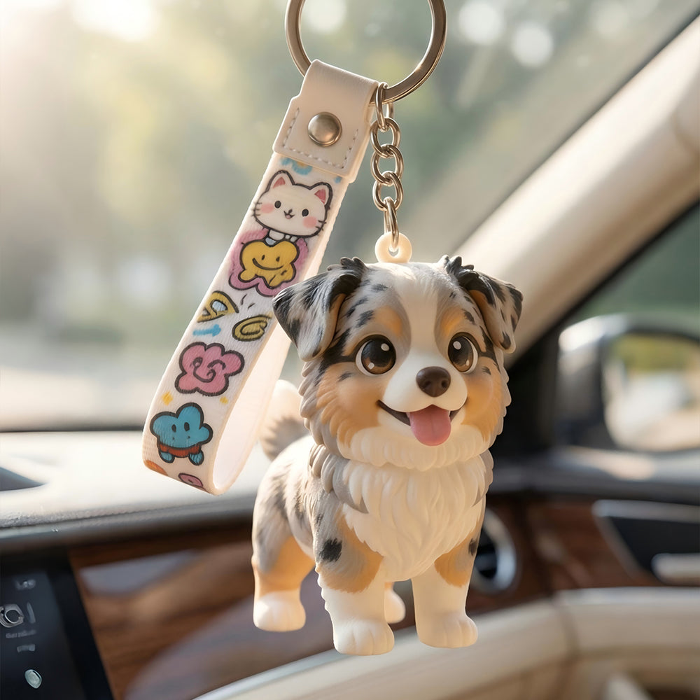 Custom 3D Pet Figure Keychain from Photo display example