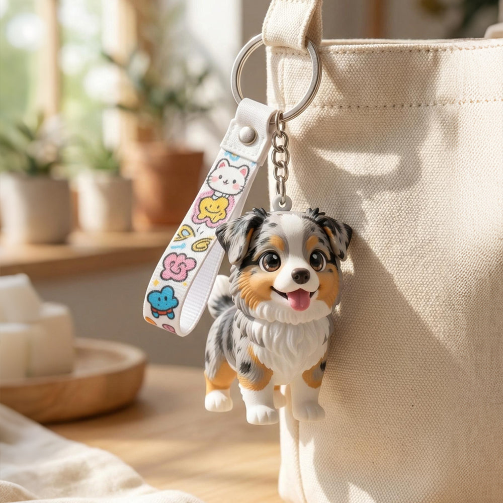 Custom 3D Pet Figure Keychain from Photo gift presentation