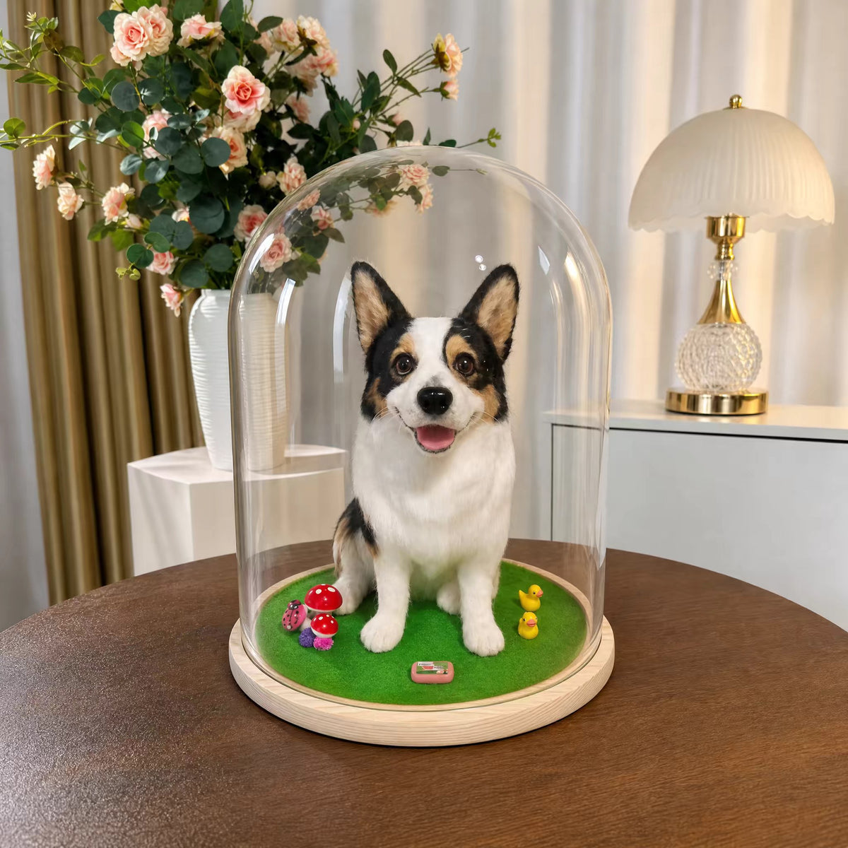 Custom needle felted wool pet figurine, full body replica from photo