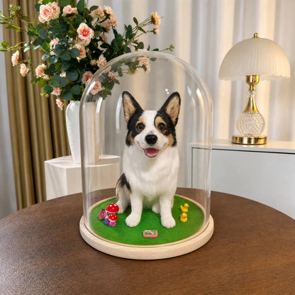 Custom needle felted wool pet figurine, full body replica from photo